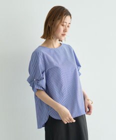 YECCA VECCA パールタックスリーブブラウス