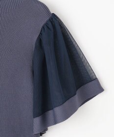 ANY SIS 【洗える】チュールスリーブ ニット