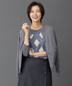 J.PRESS LADIES 【洗える】アーガイルツイン ニット