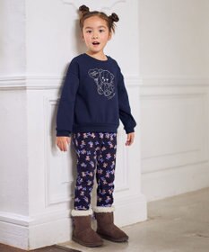 ANY KIDS アニマル刺繍 裏シャギー トレーナー