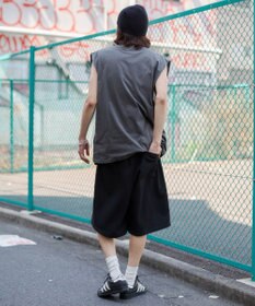 WEGO 【ユニセックス着用ITEM/SMサイズ展開/ウエストゴム】スウェットバギーショーツ