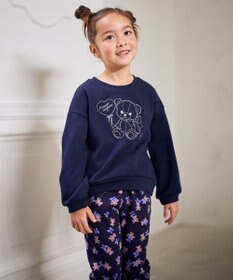 ANY KIDS アニマル刺繍 裏シャギー トレーナー