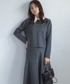 組曲 【WEB限定】ELENA襟付き セットアップワンピ