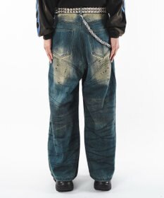 WEGO 【ユニセックス着用ITEM】スーパーバギーダーティデニムパンツ