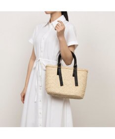 UNBILLION ペルケ perche / 牛革付属椰子かごマルシェバッグS