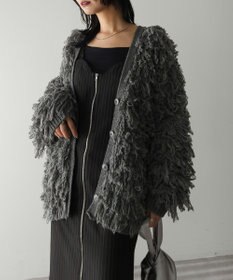 Green Parks フリンジニットカーディガン