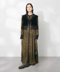 CRAFT STANDARD BOUTIQUE 総柄バイカラーワンピース