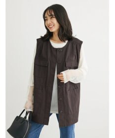 Green Parks ・ＳＵＧＡＲ　ＳＰＯＯＮ　ノーカラーミリタリーベスト