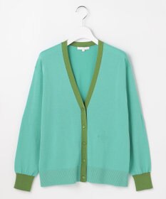 自由区 S カラーブロック カーディガン