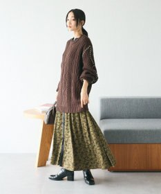 CRAFT STANDARD BOUTIQUE 総柄バイカラーワンピース