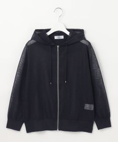 J.PRESS LADIES L 【洗える】シアーライトニット パーカー