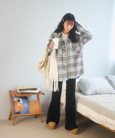 WEGO 【ユニセックス着用ITEM/SMLサイズ展開】チェックネルシャツ