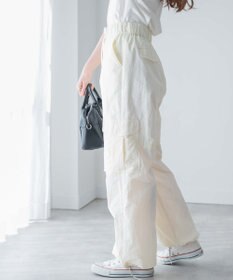 WEGO 【ウエストゴム】ナイロンイージーワイドカーゴパンツ