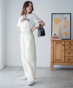 WEGO 【ウエストゴム】ナイロンイージーワイドカーゴパンツ