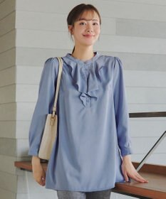 Tiaclasse L 【スマート裏起毛・洗える】フリルチュニック