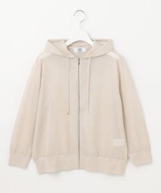 J.PRESS LADIES L 【洗える】シアーライトニット パーカー