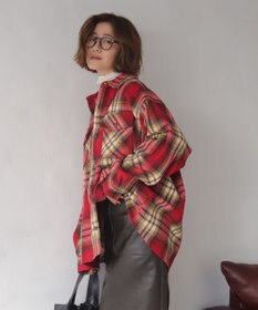 WEGO 【2025年秋冬新作/ユニセックス着用ITEM/SMLサイズ展開】ヘビーネルチェックシャツ（LS）