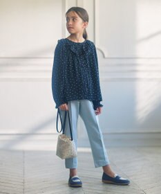組曲 KIDS 【150-160cm】ラッフルドット ブラウス