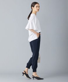 ICB 【洗える】コットンサテン　フレアスリーブブラウス