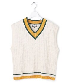 J.PRESS YORK STREET 【WOMEN】ケーブルチルデン ニットベスト