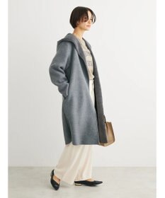 Green Parks フード付き裏ボアロングコーディガン