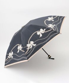 MOONBAT 【雨傘】ランバン　オン　ブルー (LANVIN en Bleu) リボン ハート ナイロンサテン 折りたたみ傘