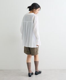 CRAFT STANDARD BOUTIQUE 衿ギャザーシャツブラウス