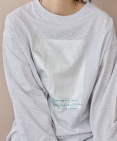 AMERICAN HOLIC ボックス箔プリントロングTシャツ