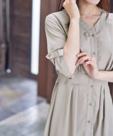 Tiaclasse 【新色追加・洗える】バックリボン前開きワンピース