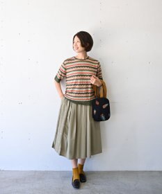 AND WOOL 鳥の羽刺繍のバッグ