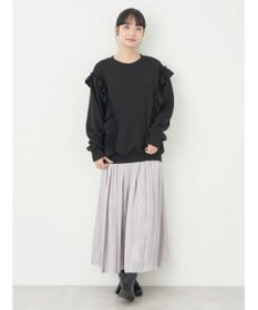 earth music&ecology フリルスウェットプルオーバー