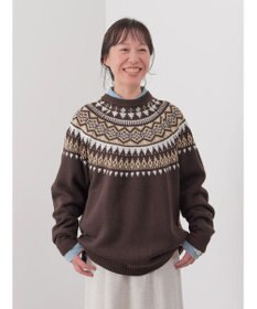 CRAFT STANDARD BOUTIQUE 【男女兼用】求心柄クルーネックニット