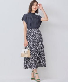 組曲 【WEB限定】ギャザーライトデシン タックスカート