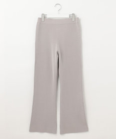 自由区 【XSサイズ～/洗える/セット着用可】ドライコットンハイゲージ フレアシルエット ニットパンツ