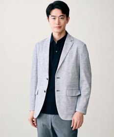 JOSEPH ABBOUD リラックスクールビズ【フランス産リネン×日本の技術/ストレッチ】ノルマンディーリネントップジャージージャケット