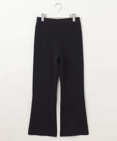 自由区 【XSサイズ～/洗える/セット着用可】ドライコットンハイゲージ フレアシルエット ニットパンツ