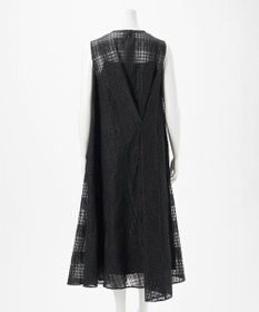 23区 【エステータ】シャドーチェック アシンメトリー ワンピース