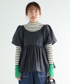 CRAFT STANDARD BOUTIQUE パフスリーブペプラムブラウス