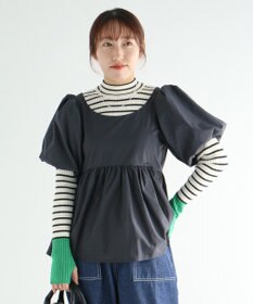 CRAFT STANDARD BOUTIQUE パフスリーブペプラムブラウス