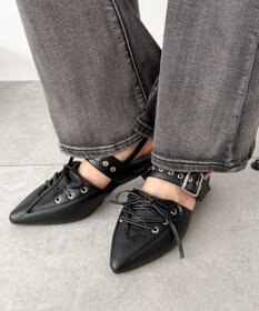 WEGO レースアップポインテッドシューズ