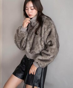 WEGO 【25年秋冬新作】フェイクファーショートブルゾン
