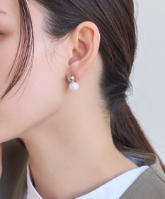 Phoebe ツインパールメタルイヤリング　シルバー