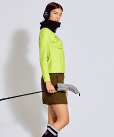 PW CIRCULUS 【起毛素材であたたか】【WOMEN】スピンドル付 両面起毛タートルネック ゴルフウェア レディース