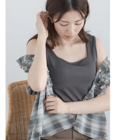 Te chichi 【接触冷感】前後2WAYデザインネックタンクトップ