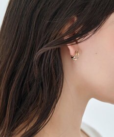 Phoebe 〈痛くないシリーズ/アレルギー対応〉ベーシックダブルフープライトフィットイヤリング　ゴールド