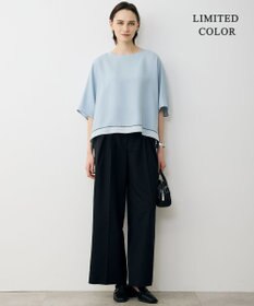 ICB L 【先行予約・WEB限定カラーあり】 FluidBackSatin クロップドブラウス