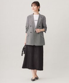 自由区 【セットアップ対応・洗える】フリンジジャガード スカート