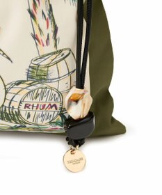 TOPKAPI 【TREASURE TOPKAPI】マイルドサテン スカーフ柄 巾着 トート バッグ