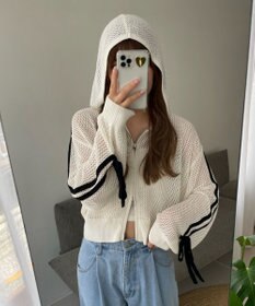 WEGO メッシュニットショートパーカー