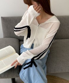 WEGO メッシュニットショートパーカー